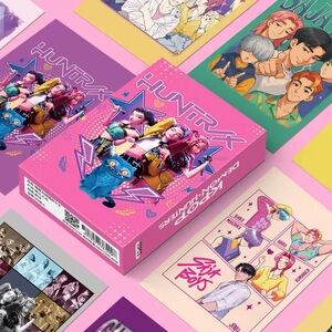 55 pcs KPOP Demon Hunters Huntrix Holographic Cards Set Laser Photocards